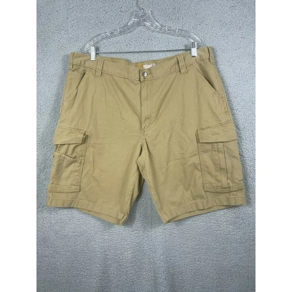 Carhartt Cargo Shorts Size 42 Men's Rugged Flex Relaxed Fit Tan Beige